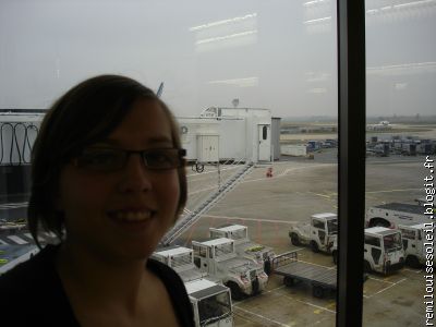 Louise à l'aéroport!!